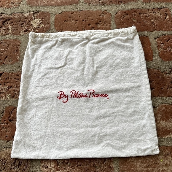 Vintage Paloma Picasso white & red drawstring cotton purse handbag dust Bag - Picture 1 of 11